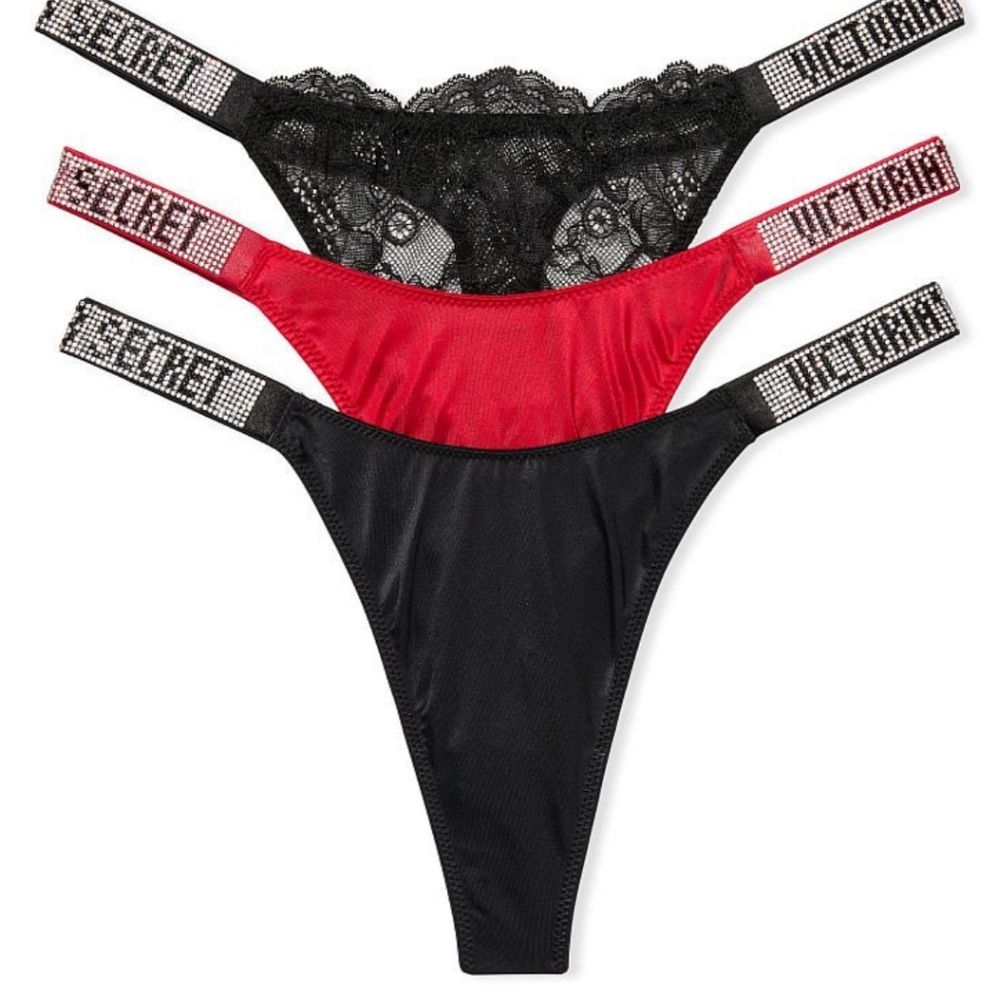 DEAL DAY ITEM! VS very sexy shine strap thong panty box gift set. - Picture 5 of 11